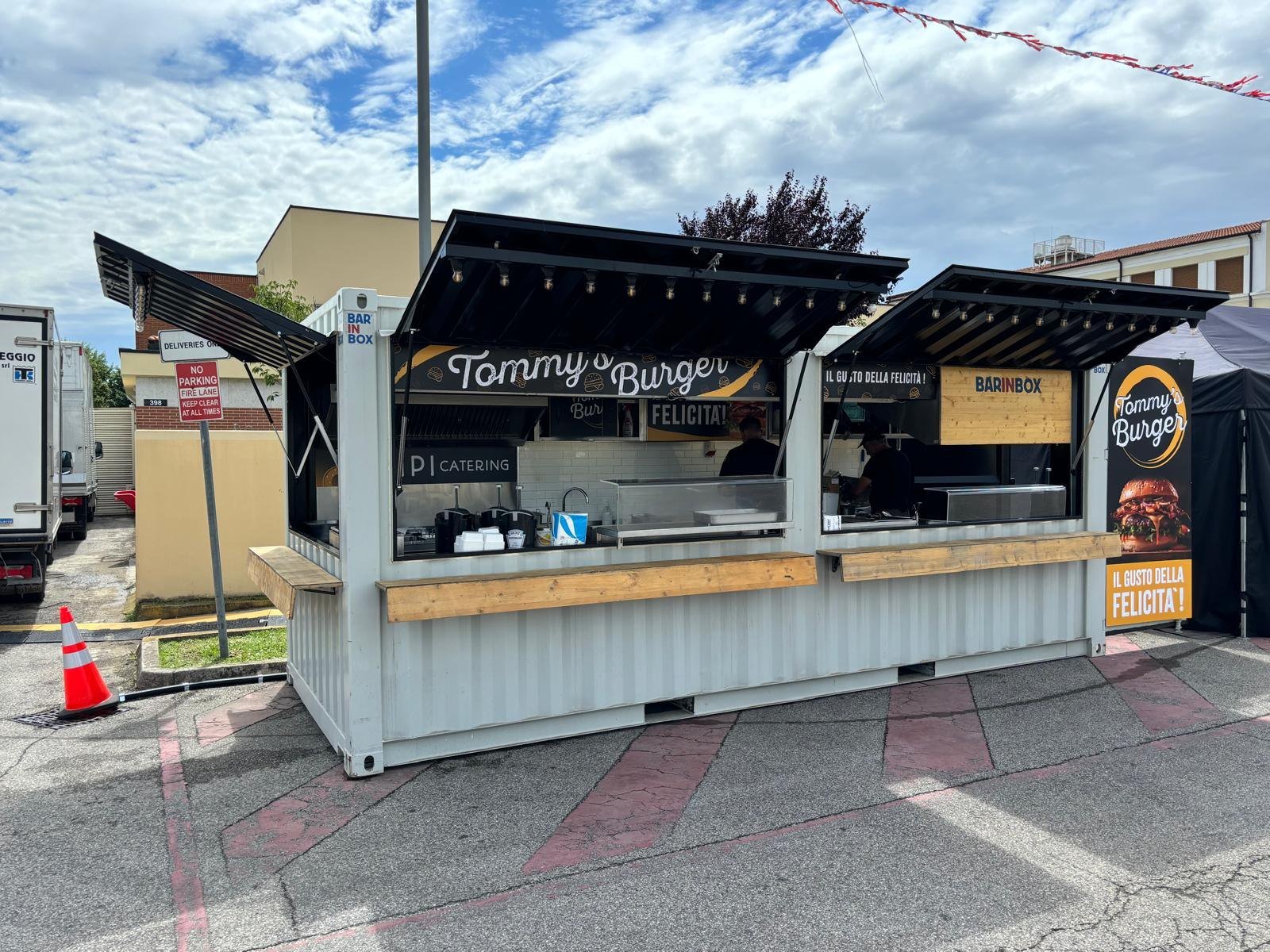 Container burger a un evento street food